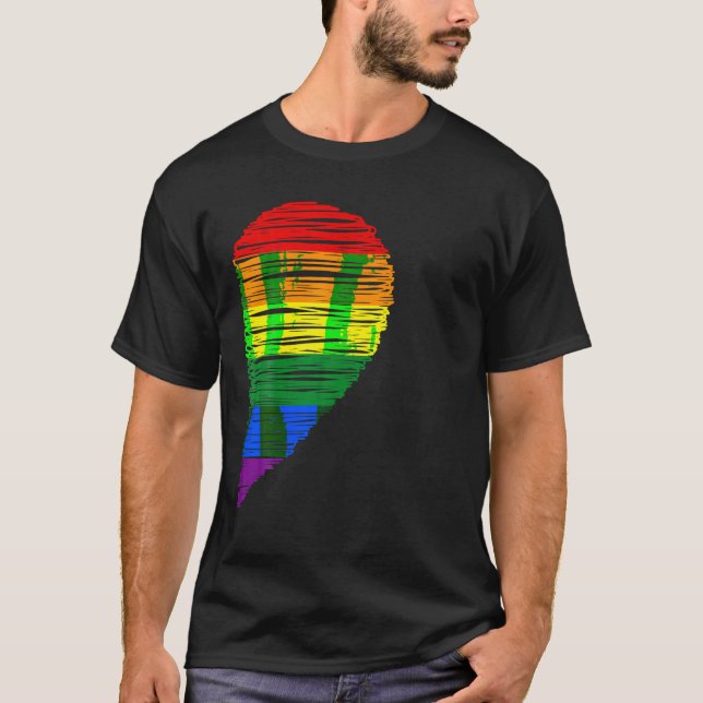 T-shirt Rainbow Heart LGBT Matching Couple Day Pride Frien (Devant)