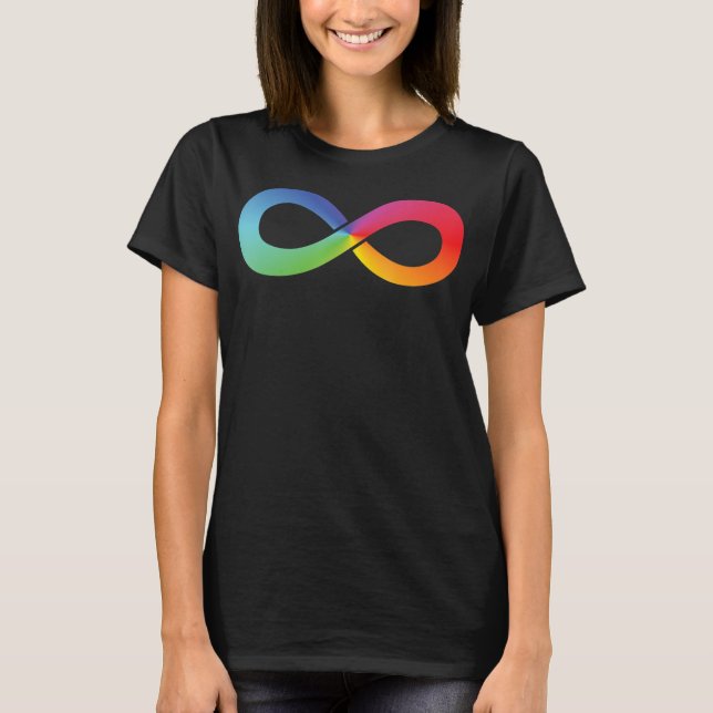 T-shirt Rainbow Infinity Amour Autisme Neurodiversité (Devant)