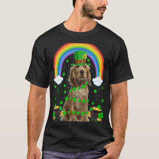 T-shirt Rainbow Irish Anglais Cocker Spaniel Chien St Patr