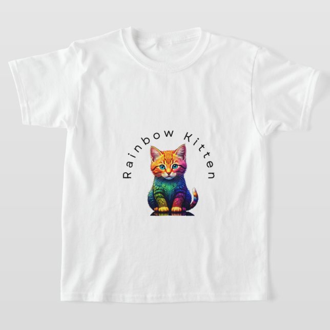T-shirt Rainbow Kitten (Poser)