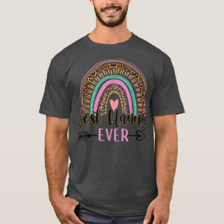 T-shirt Rainbow Leopard Best Nanny Ever Mère Fête Mothe