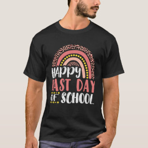 T-shirt Rainbow Leopard Joyeux Dernier jour de l'école Ens