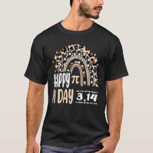 T-shirt Rainbow Leopard Print 3 14 Symbol Happy Pi Day Fun