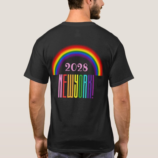 T-shirt Rainbow LGBTQ Ajouter une année ou un texte New Yo (Dos)