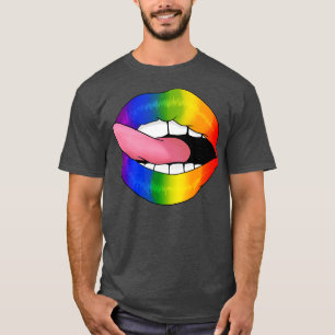 T-shirt Rainbow Lips drapeau Gay pride LGBT Je l'ai attrap