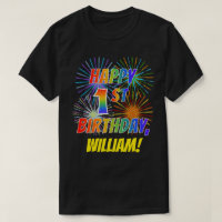 Rainbow Look HAPPY 1ER ANNIVERSAIRE; Fireworks + N