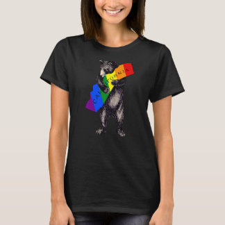 T-shirt Rainbow Love California Lgbtq Vintage Cali Bear Pr