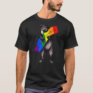 T-shirt Rainbow Love California Lgbtq Vintage Cali Bear Pr