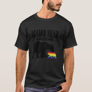 T-shirt Rainbow Mama Bear Pride Mois LGBT Ally Fier Maman