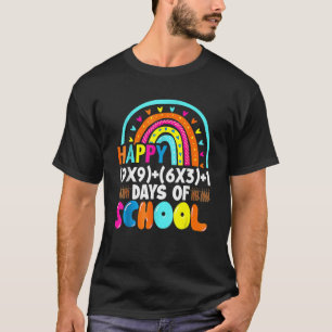 T-shirt Rainbow Math Formula Happy 100 Days School 100th D
