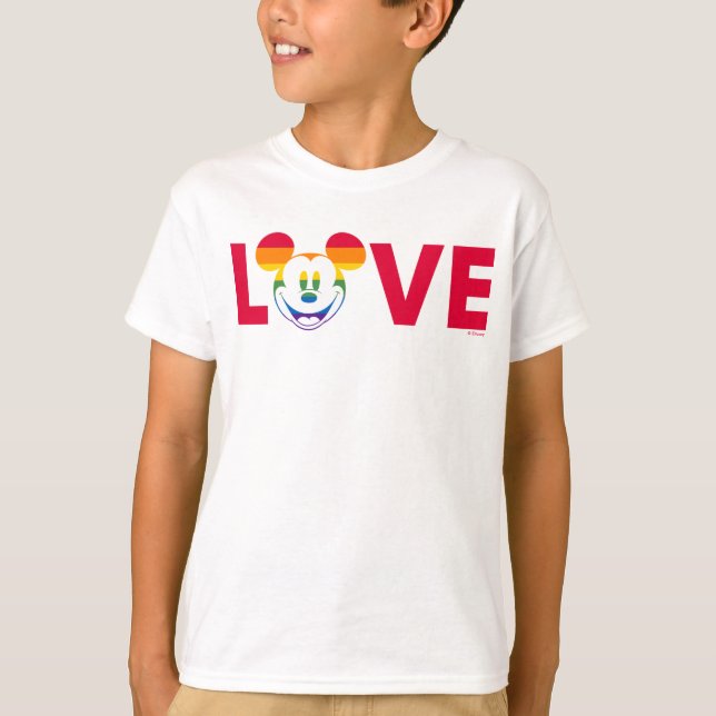 T-shirt Rainbow Mickey LOVE (Devant)