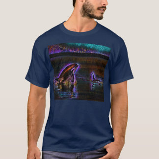 T-shirt Rainbow Neon Killer Whale And Baby
