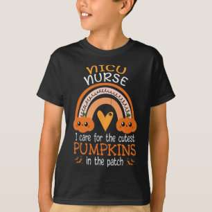 T-shirt Rainbow NICU Infirmier Citrouilles Cutest Dans Le 