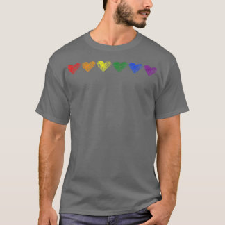 T-shirt Rainbow Of Hearts Love Gay pride LGBT Mois 2022 C