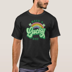 T-shirt Rainbow Ont Un Jour Heureux Shamrock Irlandais St