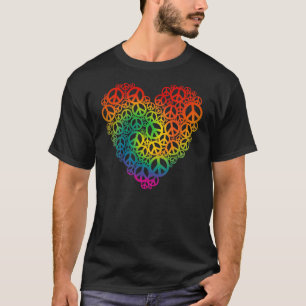 T-shirt Rainbow Peace Heart
