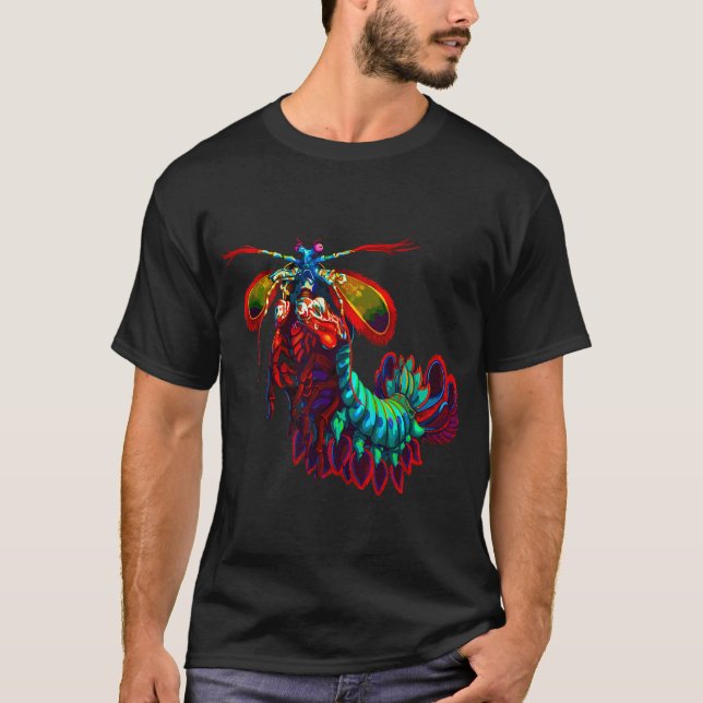 T-shirt Rainbow Peacock Mantis Shrimp (Devant)