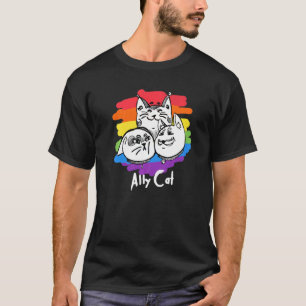 T-shirt Rainbow Pride Lgbt Gay Drapeau Ally Chat 1