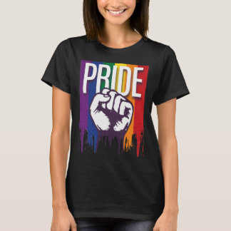 T-shirt Rainbow Pride LGBTQ Flag Power to the People Fist 
