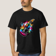 Rainbow Rock explosion vive guitare poing