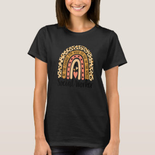 T-shirt Rainbow Social Worker Leopard Social Work Love