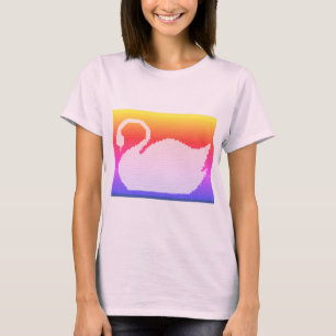 T-shirt Rainbow Swan Artiste Designer Crochet Imprimer