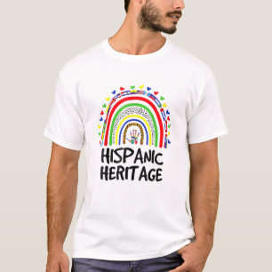 T-shirt Rainbow Tous les pays Drapeaux National Hispanique