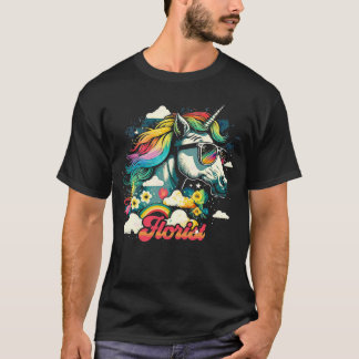 T-shirt Rainbow Unicorn Florist