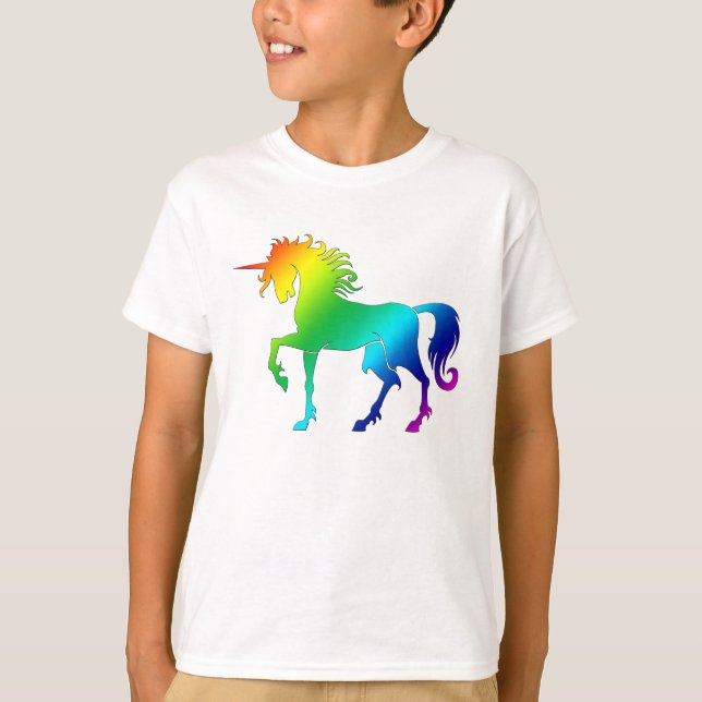 T-shirt Rainbow Unicorn Kids Tee (Devant)