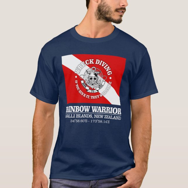 T-shirt Rainbow Warrior (meilleures épaves) (Devant)