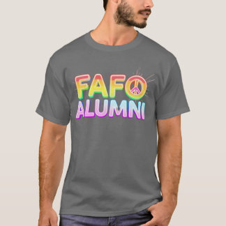 T-shirt RainbowPeaceFAFOAlumni drôle