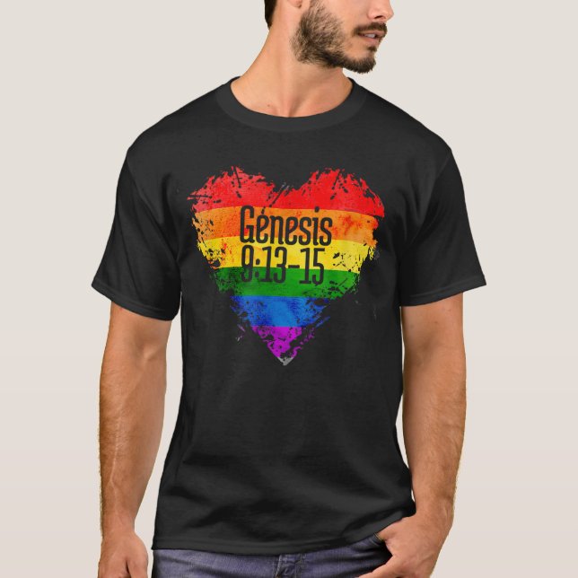 T-shirt Rainbows comme une promesse de Dieu Gen. 913-15 T- (Devant)