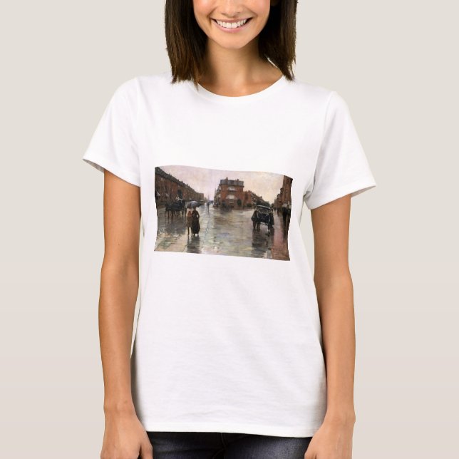 T-shirt Rainy Day, Boston par Frederick Childe Hassam (Devant)