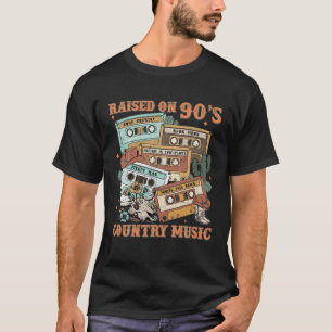 T-shirt Raised On 90 s Country Music Western Cowboy Retro