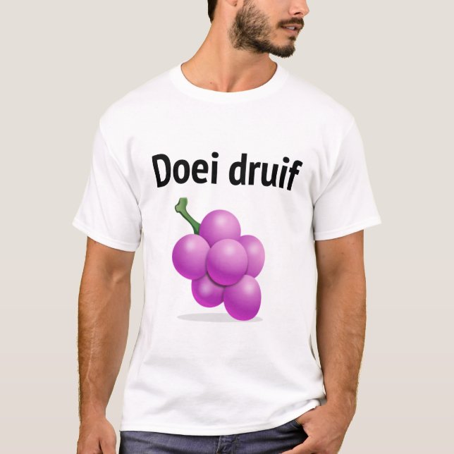 T-shirt Raisin gris (grand-mère imprimé pour YouTube!) (Devant)