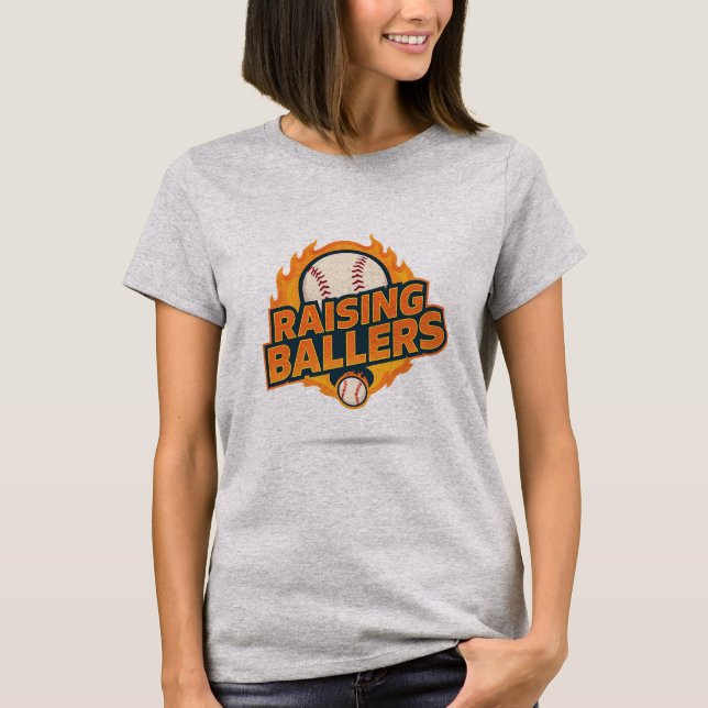T-shirt RAISING BALLERS baseball mom (Devant)