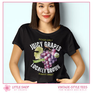 T-shirt Raisins de concorde de fruits de style vintage