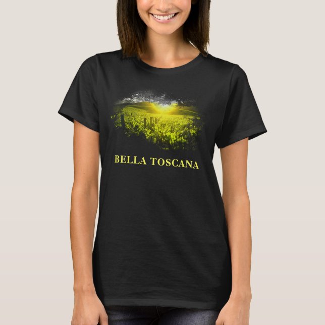 T-shirt *~* Raisins de vignoble Coucher de soleil toscan I (Devant)