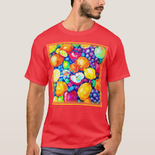 T-shirt Raisins, pomme et agrumes Peinture. Commandez dès 