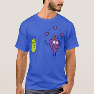 T-shirt Raisonnables Raisins De Fruits Jonglant Avec La Po