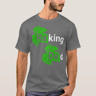 T-shirt Raking Papa Parodie Drôle d'automne Feuille d'auto