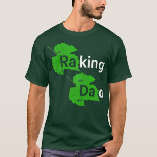 T-shirt Raking Papa Parodie Drôle d'automne Feuille de feu