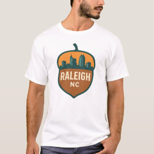 T-shirt Raleigh NC Skyline Acorn Design - Moderne NC