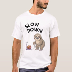 T-shirt Ralentir - Fente escarpée drôle