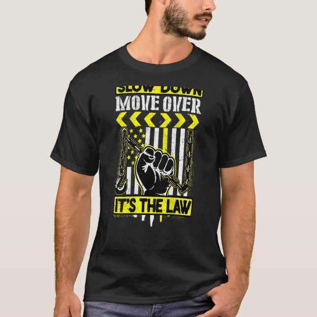 T-shirt Ralentir la marche au-dessus C'est la loi (Devant)