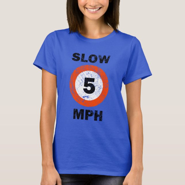 T-shirt RALENTISSEZ 5 M/H de style grunge nautique (Devant)