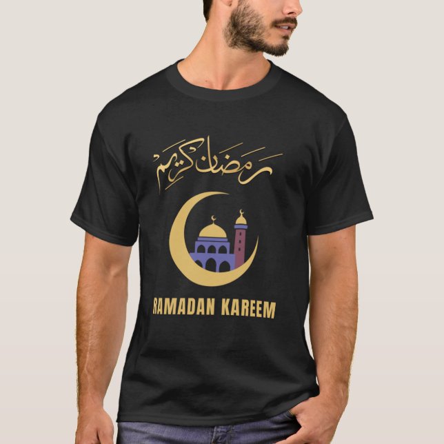 T-shirt Ramadan Karim Ramadan Moubarak pour les musulmans  (Devant)