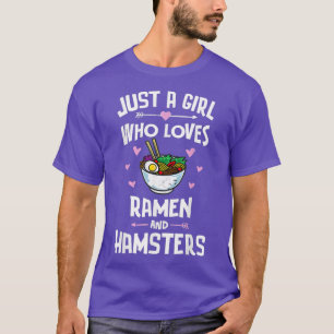 T-shirt Ramen and Hamsters Anime Cadeau pour filles femmes