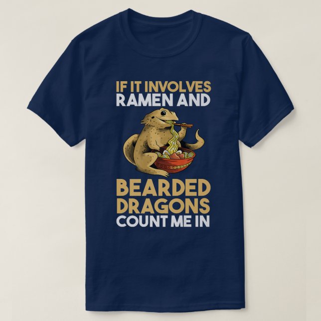 T-shirt Ramen Anime Dragon Porté  (Design devant)