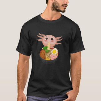 T-shirt Ramen Axolotl Kawaii Anime Ados alimentaires japon